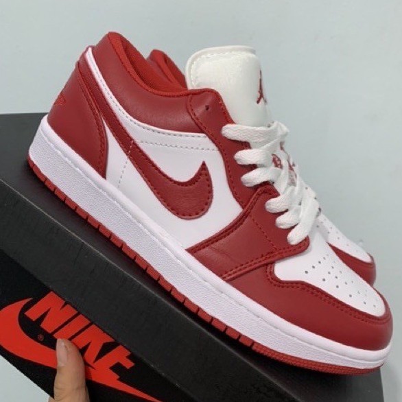 [Hot Trend - giảm giá] Giày Thể Thảo Sneakers JD Low 1,Giày Jordan đỏ trắng cổ thấp