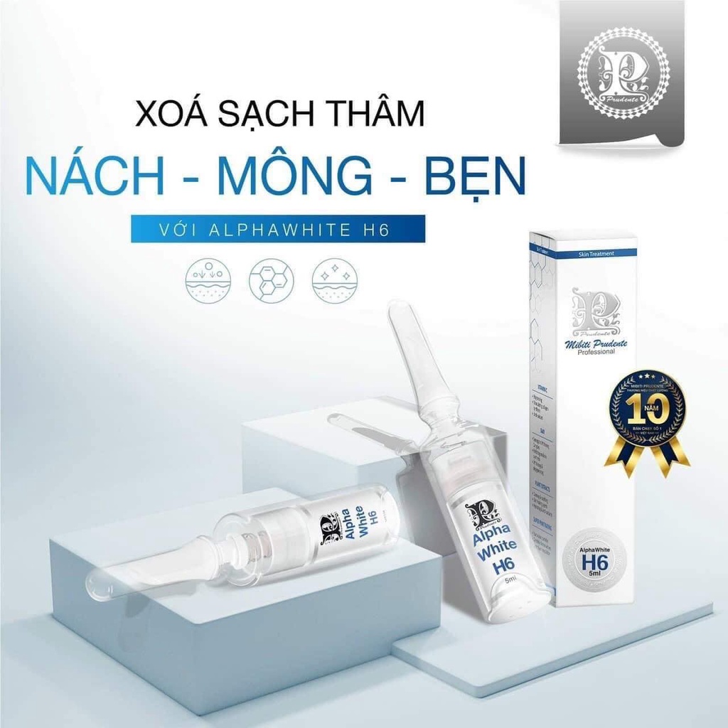 [Chính hãng] Kem Giảm Thâm Nách, Bẹn Mibiti Prudente Alphawhite H6 5ml