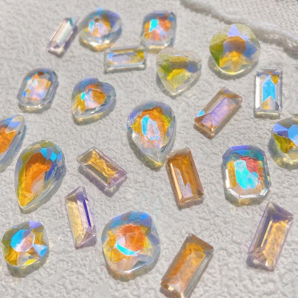 Móng Tay Giả Hình Trái Tim Bản Đồ Đại Dương|Phụ Kiện Trang Trí Móng Tay 3D Màu Sắc Xinh Xắn