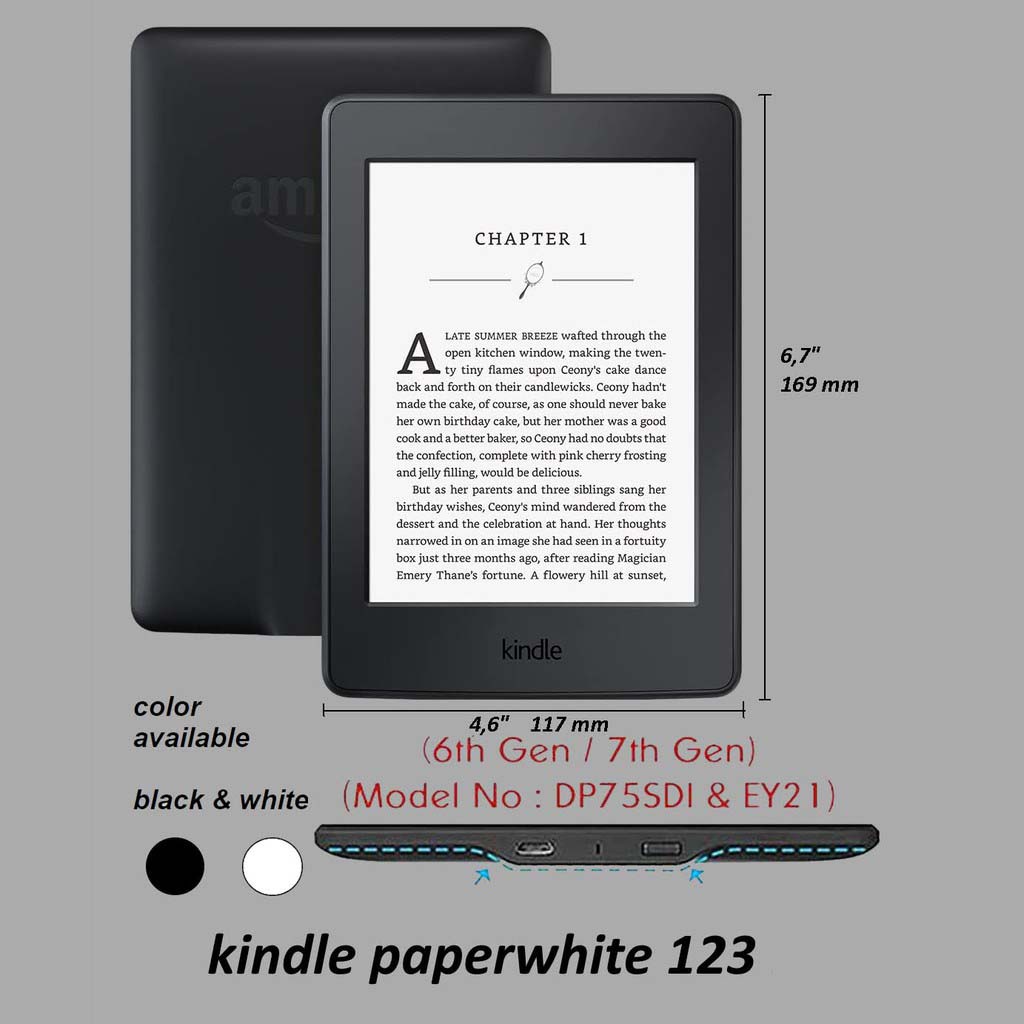 Máy đọc sách Kindle Paperwhite 2 - 6th generation - like new - bảo hành 3 tháng