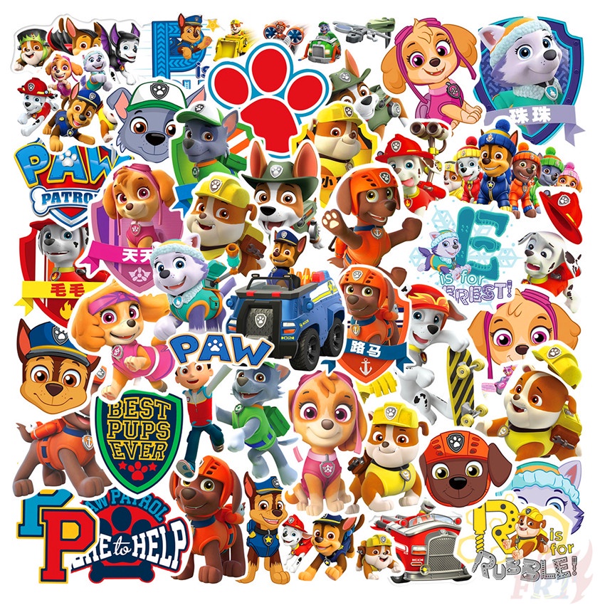 ❉ Miếng Dán Tuần Tra Chân Series 05 ❉ Bộ 50 Miếng Dán Trang Trí Laptop/ Ván Trượt/ Vali Họa Tiết Hoạt Hình Dễ Thương DIY