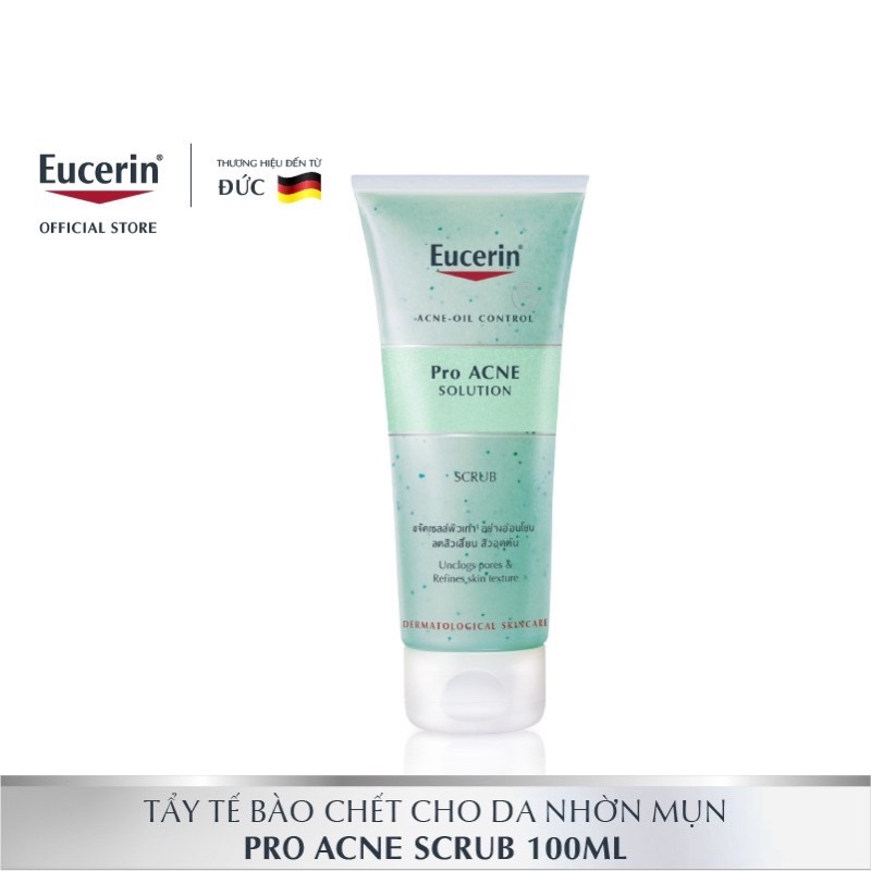 Tẩy Da Chết Cho Da Dầu Mụn Eucerin ProAcne Scrub 100ml