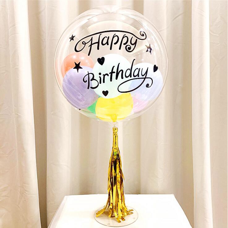 Miếng Dán Hình Bong Bóng Trong Suốt 18-30 Inch Trang Trí Sinh Nhật Tiện Dụng