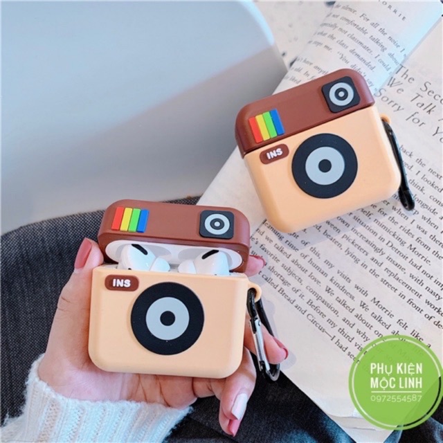Tặng kèm móc treo - Case Airpod 1 2 3 ProVỏ bao AirPods silicon đựng tai nghe không dây Instagram i12 , i13