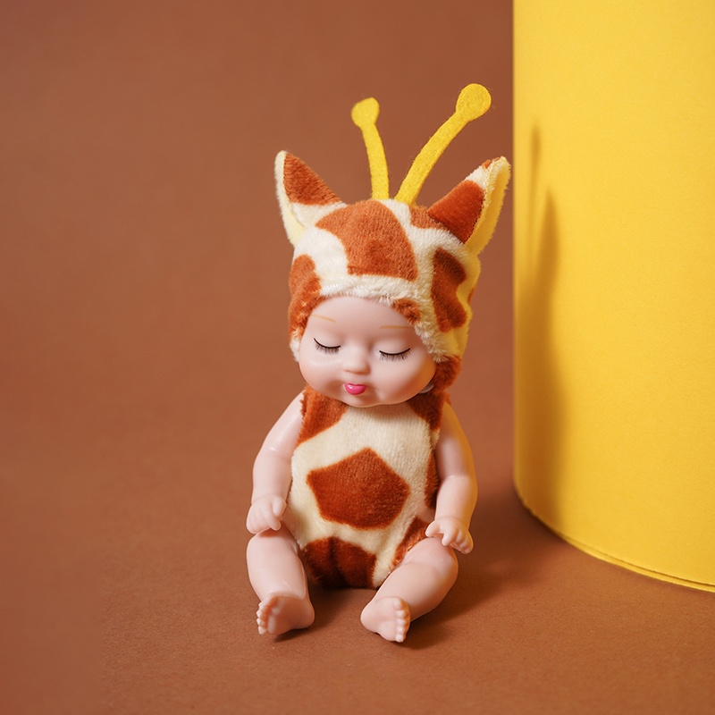 Búp Bê Bé Gái Đang Ngủ Kích Thước 13cm Kèm Hộp Quà Tặng