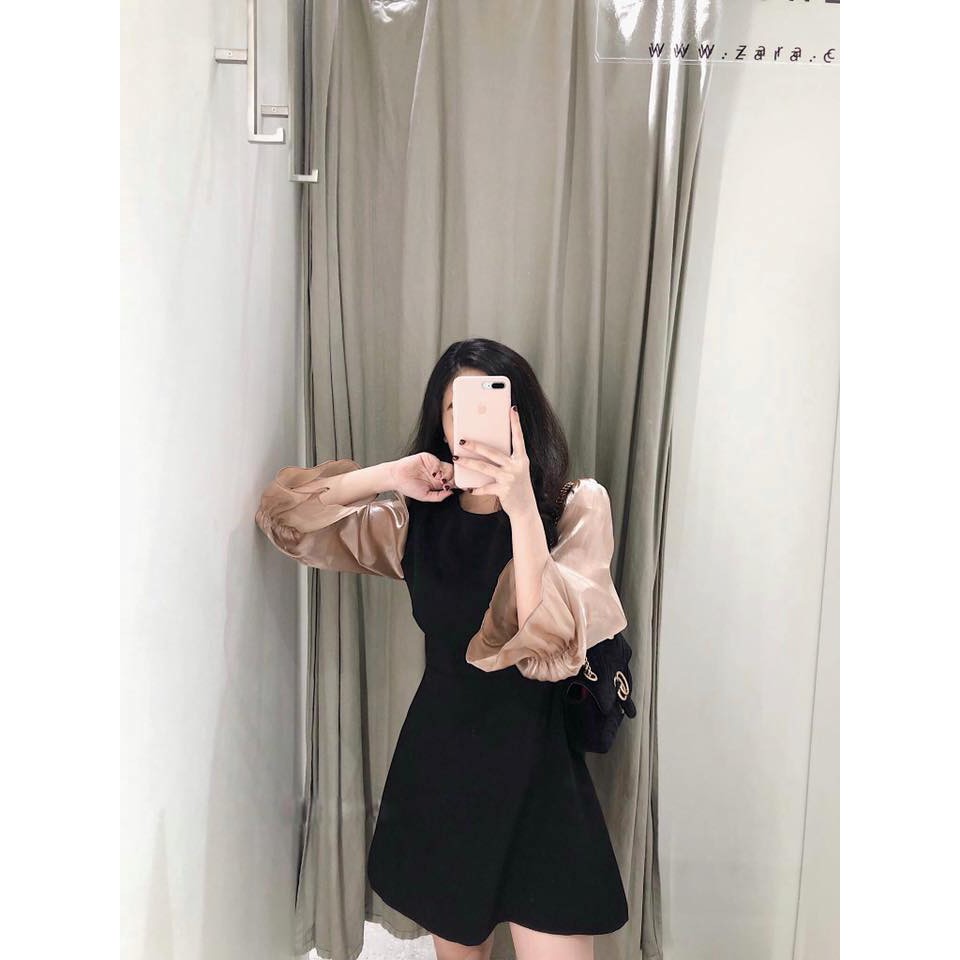 VÁY ĐEN TAY ORGANZA