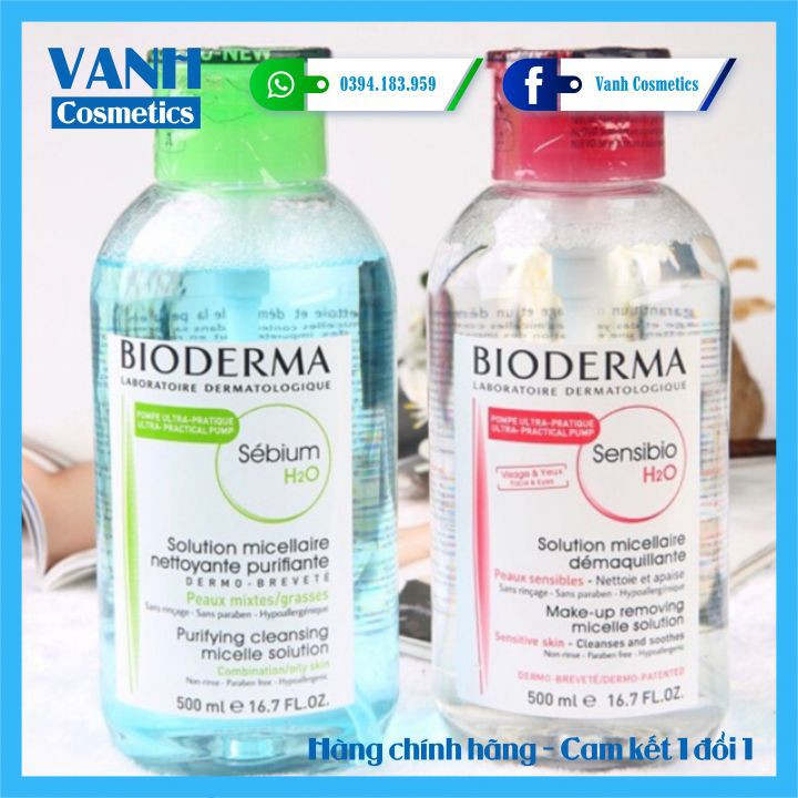 Nước Tẩy Trang Bioderma Crealine H2O 100ml - 500ml - 1000ml | BigBuy360 - bigbuy360.vn