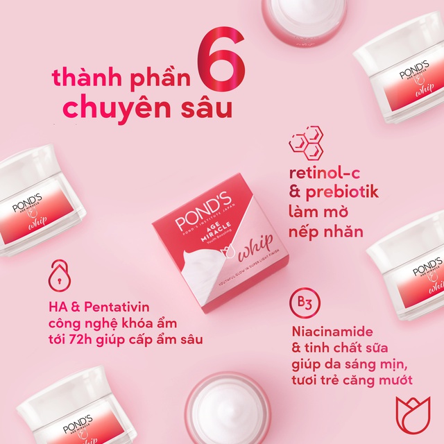 Kem mềm dưỡng ngăn ngừa lão hóa Pond's Age Miracle Whip 50gr