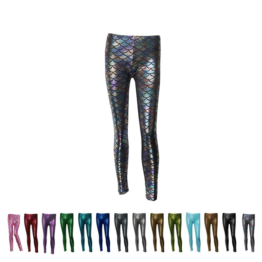 Quần Legging Mỏng Sáng Bóng In Họa Tiết Vảy Cá Mới