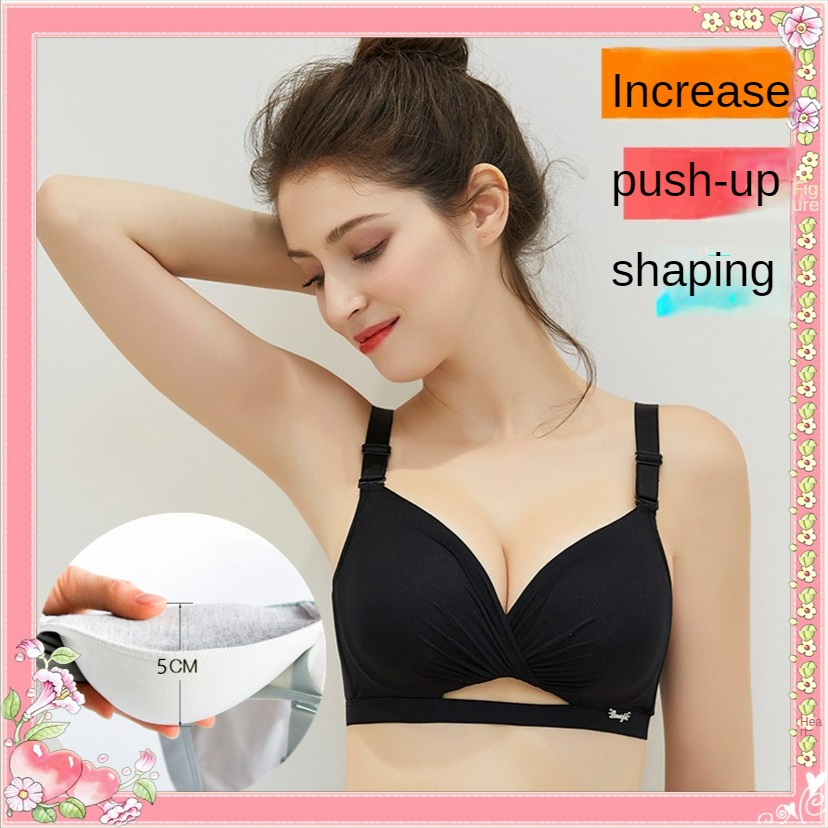 Bộ Đồ Lót Không Gọng Có Mút Nâng Ngực 5CM Quyến Rũ 32 34 36 38