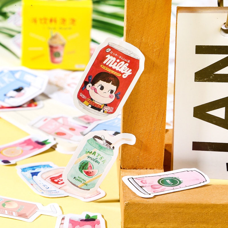 Hộp 45 sticker, 45 miếng dán hình máy ảnh trang trí sổ tay Bullet Journal