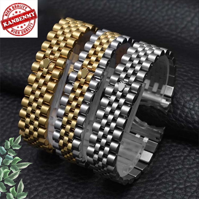 (SALE HOT) Dây đồng hồ kim loại Rolex 5 mắt đúc xịn size 20mm (ĐỦ 3 MÀU)