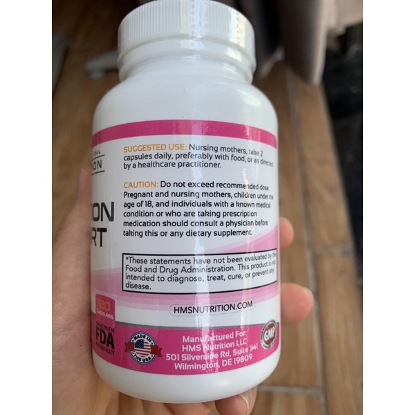 HMS Nutrition Lactation support hỗ trợ sữa mẹ