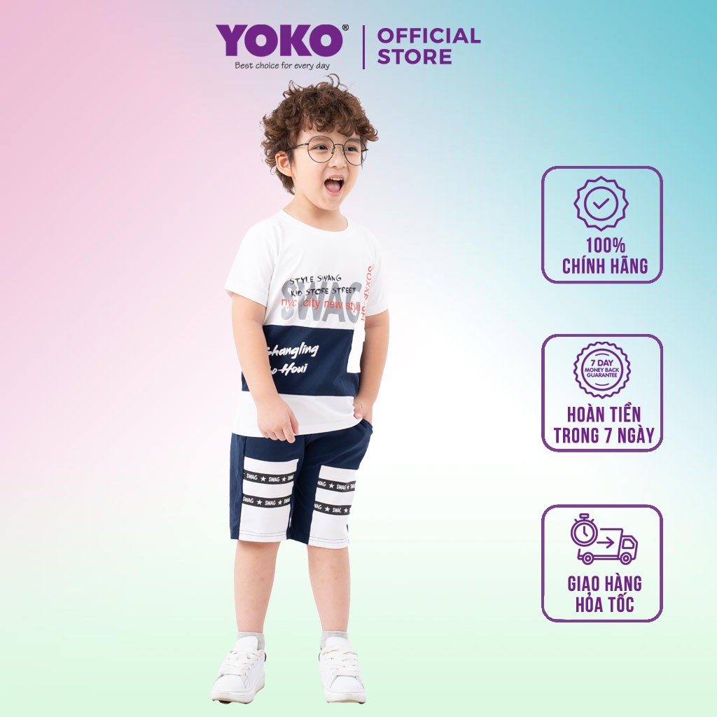 Bộ Quần Áo Thun Tay Ngắn Bé Trai (6-9 Tuổi) YOKO KID'S FASHION 21073T