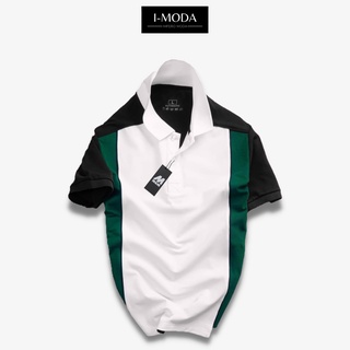 Áo Thun Polo Nam I-MODA, Áo Polo Nam Cao Cấp, Phối Sọc Vải Cotton Coolmax Jersey Xuất Xịn Chuẩn Form Dày Dặn