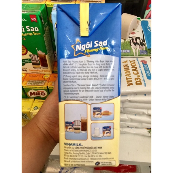 Sữa đặc ngôi sao phương nam hộp giấy