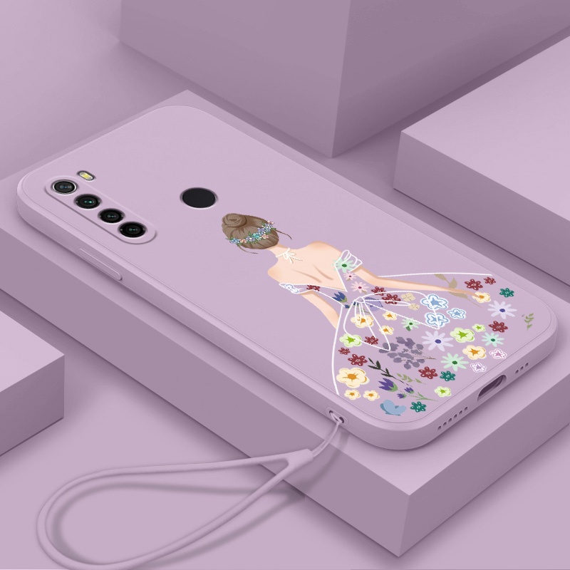 Ốp Điện Thoại TPU Silicon Mềm Họa Tiết Hoa Có Dây Đeo Cho realme 5 5i 5 pro 6 6i 6 pro c3