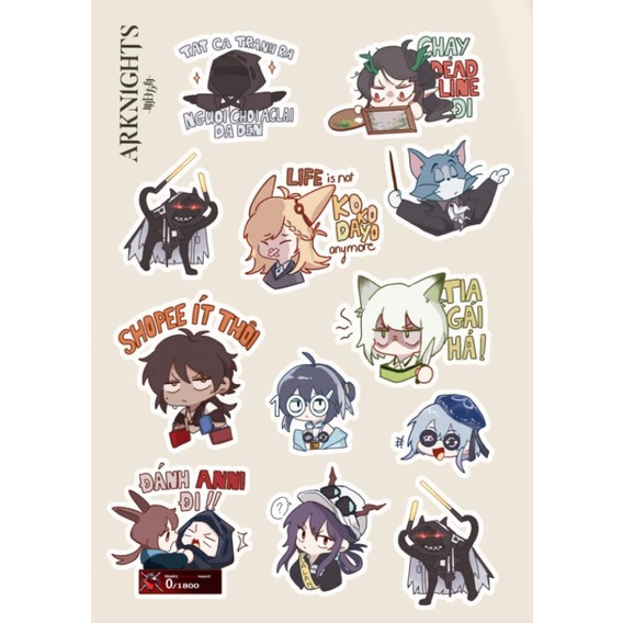 Hình dán game Arknights