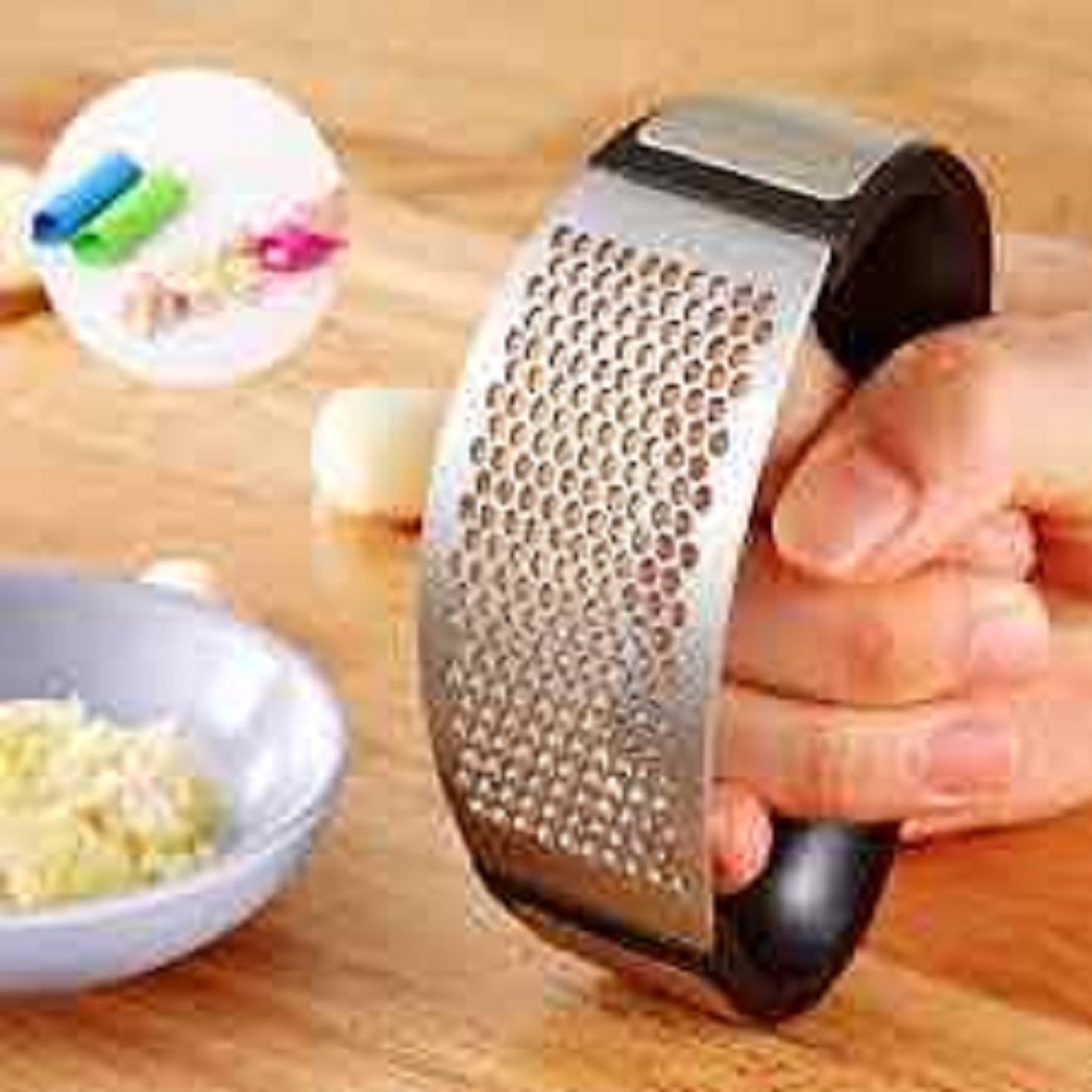 Dụng cụ dập nghiền tỏi ớt cầm tay Inox cán đen tiện lợi đa năng Shop GDAH