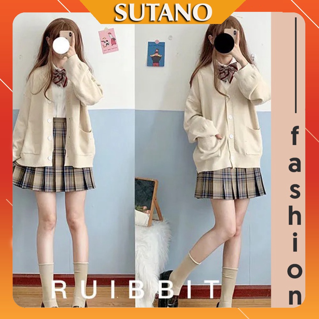 Áo Khoác Cardigan Dài Tay Dễ Thương Học Sinh kiểu dáng Hàn quốc dày dặn hàng đẹp A466 SUTANO | BigBuy360 - bigbuy360.vn