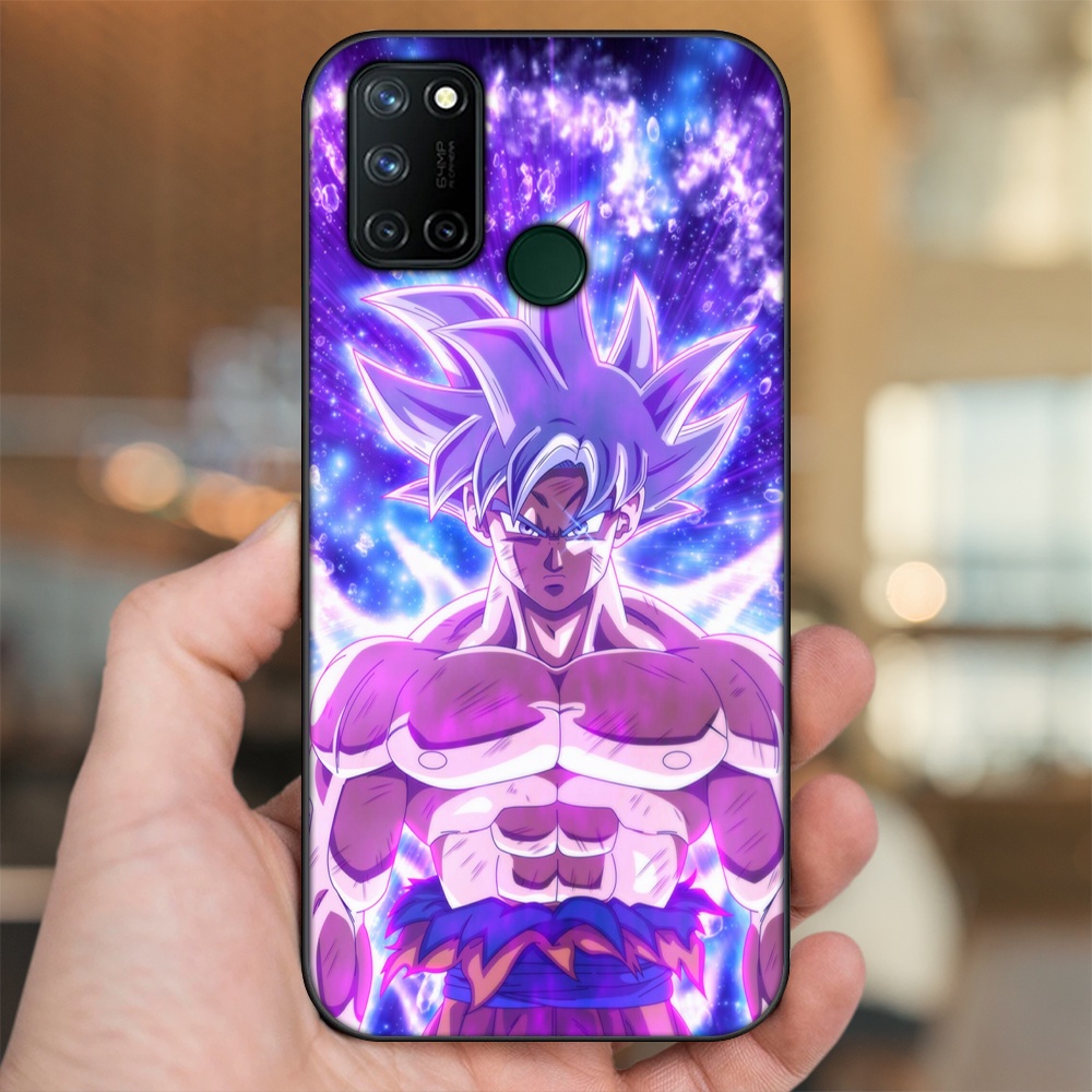 Ốp lưng Realme C17, 7i viền đen in hình Goku Dragon Ball