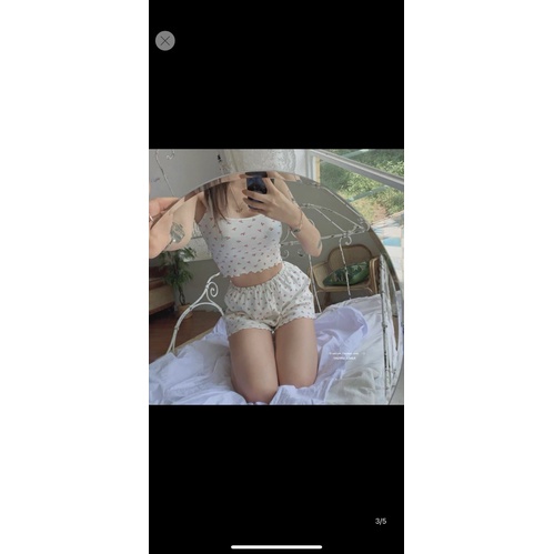 [ẢNH THẬT CÓ CLIP] Bộ đồ ngủ nữ 2 dây họa tiết hoa nhí Ulzzang quần đùi chất thun siêu co giãn nữ tính - Bộ ngủ 2 dây