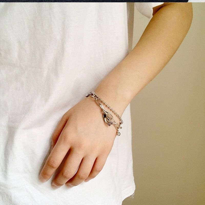 Vòng Tay Bạc 925 Mặt Hoa Trái Tim Thời Trang Cho Nữ