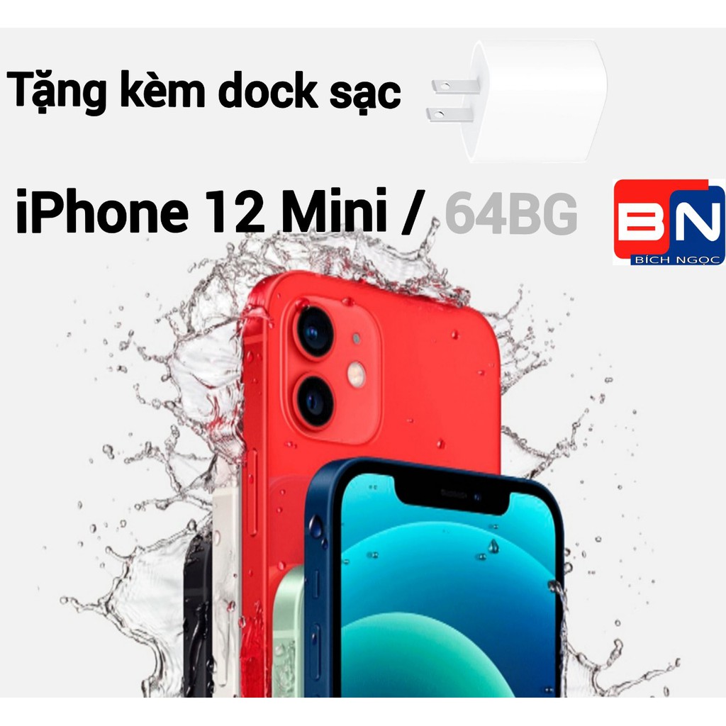 Điện thoại iPhone 12 Mini 64GB - hàng nhập khẩu new 100% + Dock sạc 20W