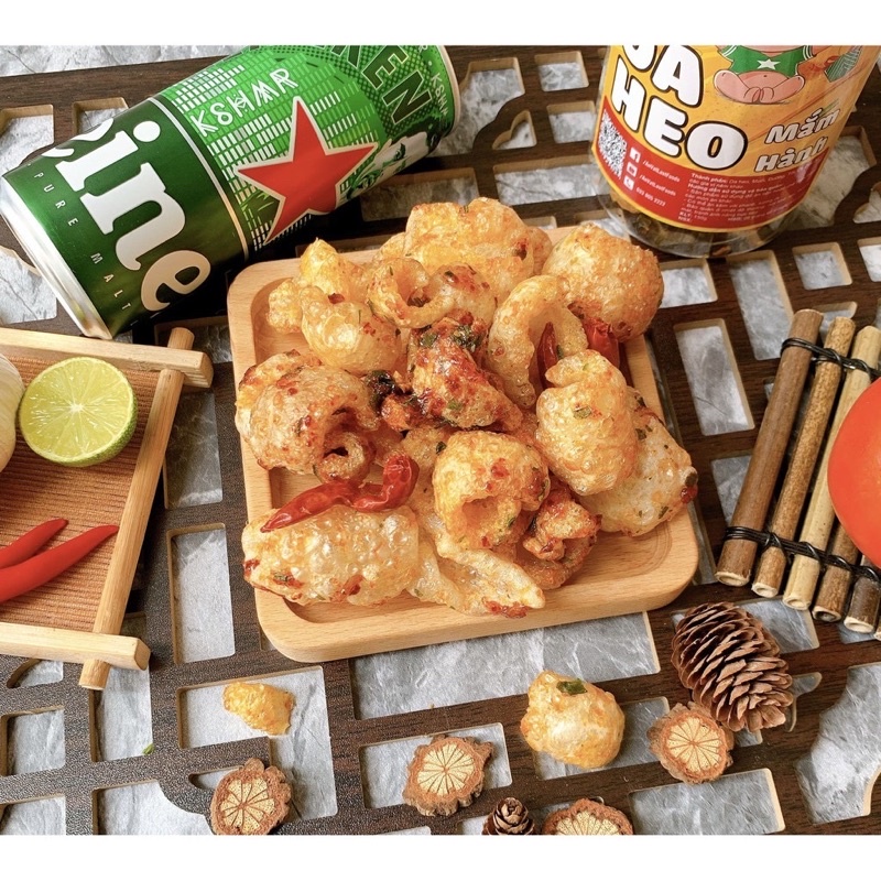 Da Heo Mắm hành❤️Hàng Loại 1❤️ Thơm Ngon Ròn Giụm hũ 200g_Đồ ăn vặt CemLY Hà Nội | BigBuy360 - bigbuy360.vn