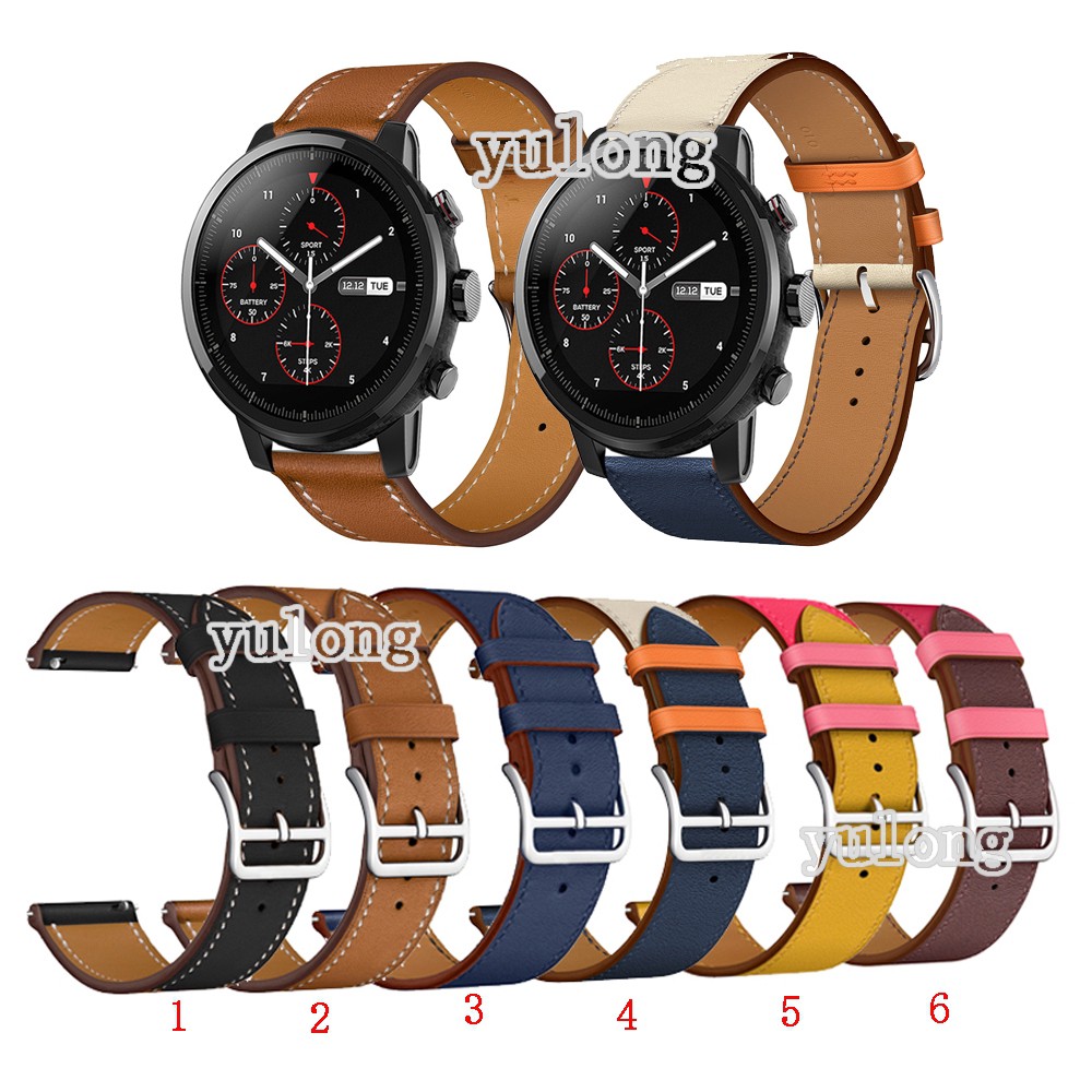 Dây Đeo Vải Da Thay Thế Cho Đồng Hồ Thông Minh Huami Amazfit Stratos 2 2S 3
