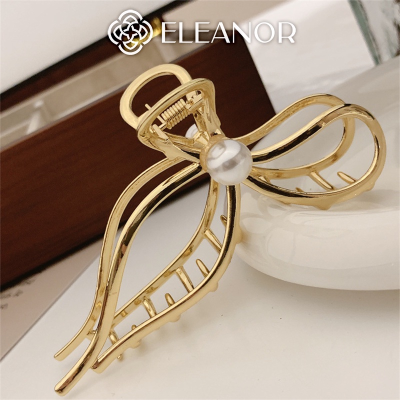 Kẹp tóc nữ càng cua Eleanor Accessories đính ngọc trai nhân tạo phụ kiện tóc 4307