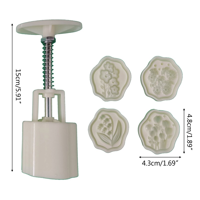 Khuôn Làm Bánh Trung Thu Bằng Nhựa Hình Bông Hoa