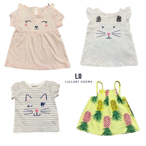 Áo cộc tay, áo phông carter bé gái xuất dư xịn cho bé [ size 3m-12y ]