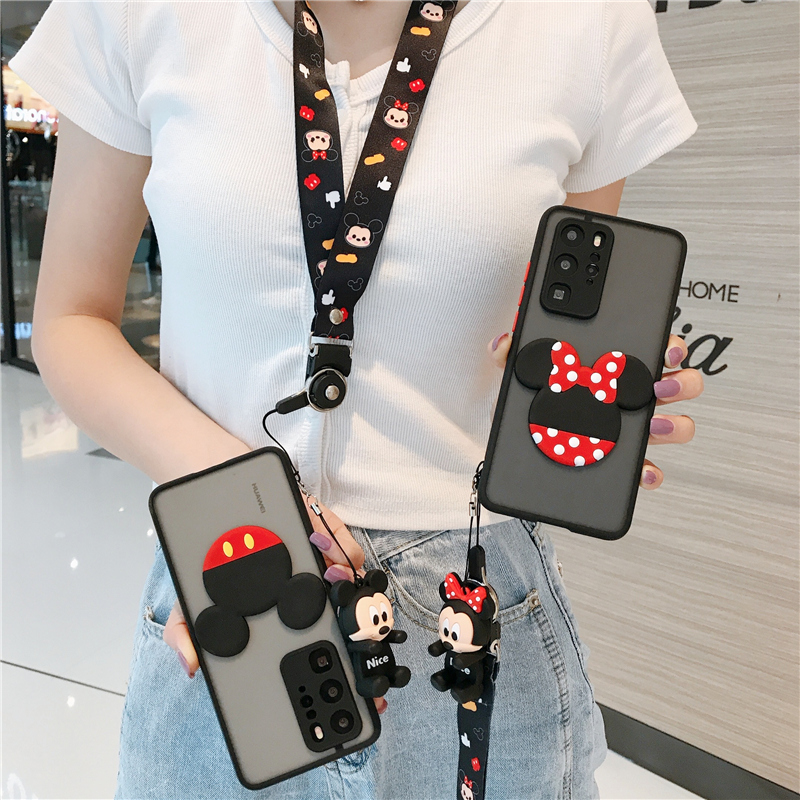 Disney Samsung Galaxy Note20 Ultra Note10 Pro plus Note8 Note9 Cute Cartoon Makeup mirrort Phone Case Samsung S20Ultra S20 Plus S10 Plus s10E S8 S9 Plus S8+ S9+ S10+ Cases Mickey Mouse Minnie Casing