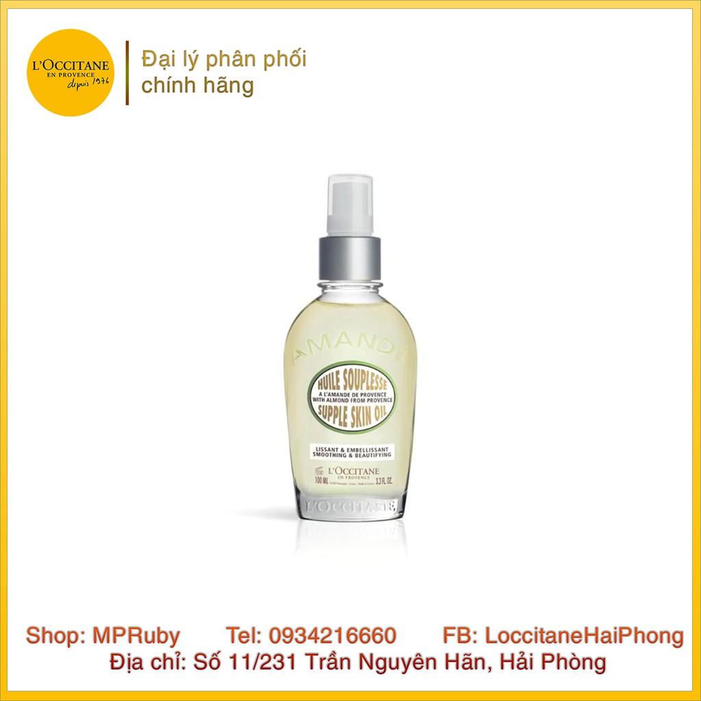 Tinh dầu chống rạn hạnh nhân L'occitane Almond Supple Skin Oil 100ml
