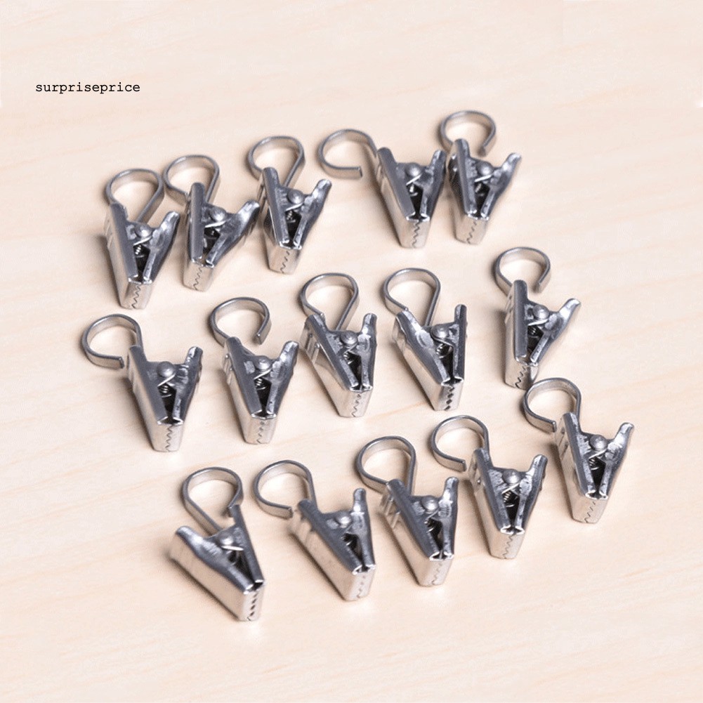 Set 10 Móc Treo Rèm Cửa Bằng Kim Loại Chất Lượng Cao