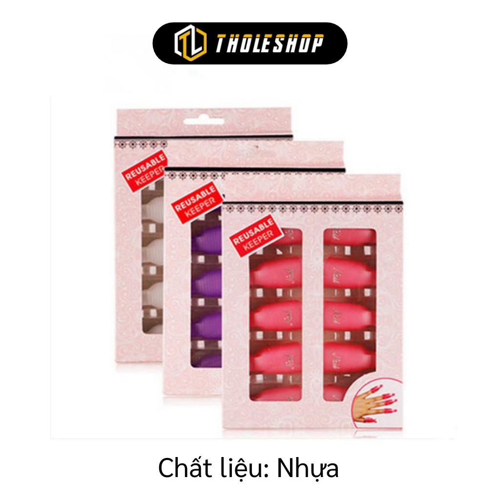 [SGD] Kẹp Ủ Móng Tay - Bộ 10 Kẹp Nhựa Ủ Tháo Gel Sơn Móng Tay Dễ Dàng Và Nhanh 7323