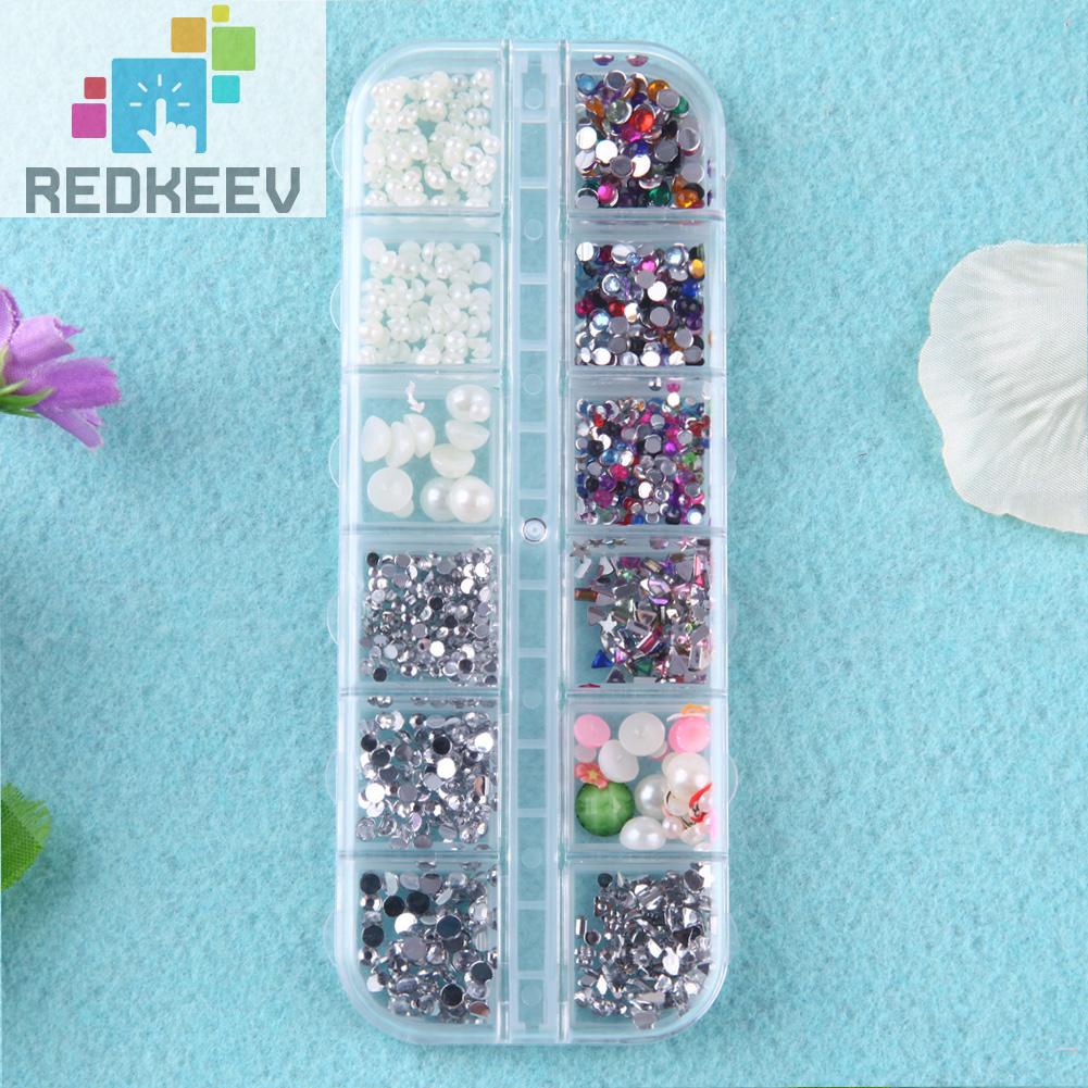 Hộp Đựng Đá Đính Tranh 12 Ngăn Tiện Dụng