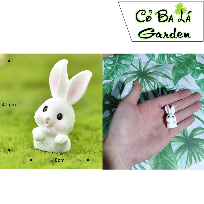 tiểu cảnh hình con thỏ và củ cà rốt, terrarium,trang trí chậu cây ,mô hình trang trí,thủy sinh