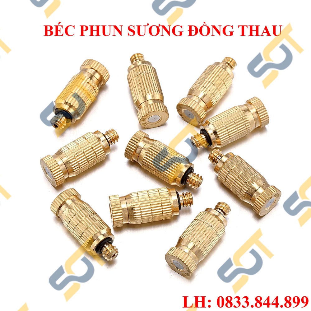 Đầu béc phun sương đồng thau số 1, 2, 3 lắp đặt phun sương cafe, nhà hàng