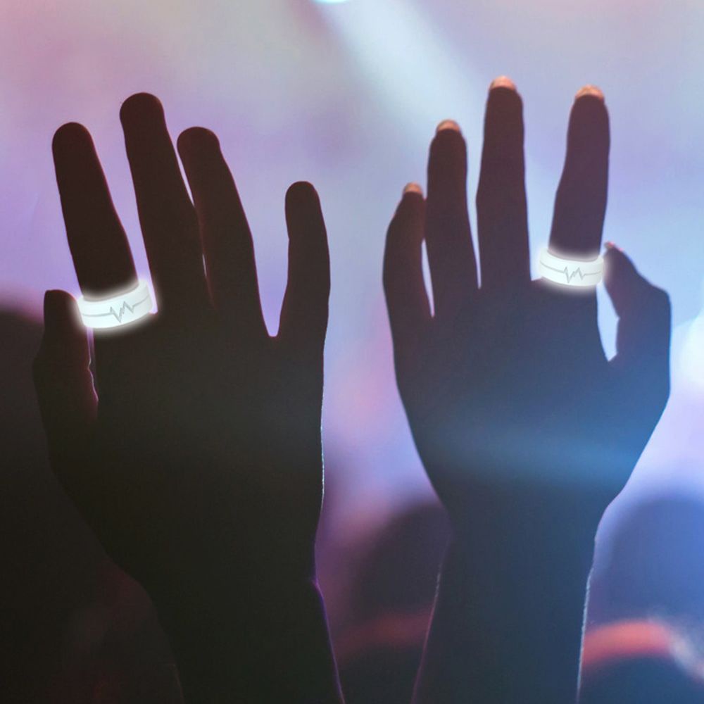 Nhẫn dạ quang bằng silicon thời trang làm quà tặng sinh nhật nhiều màu sắc cho nam và nữ