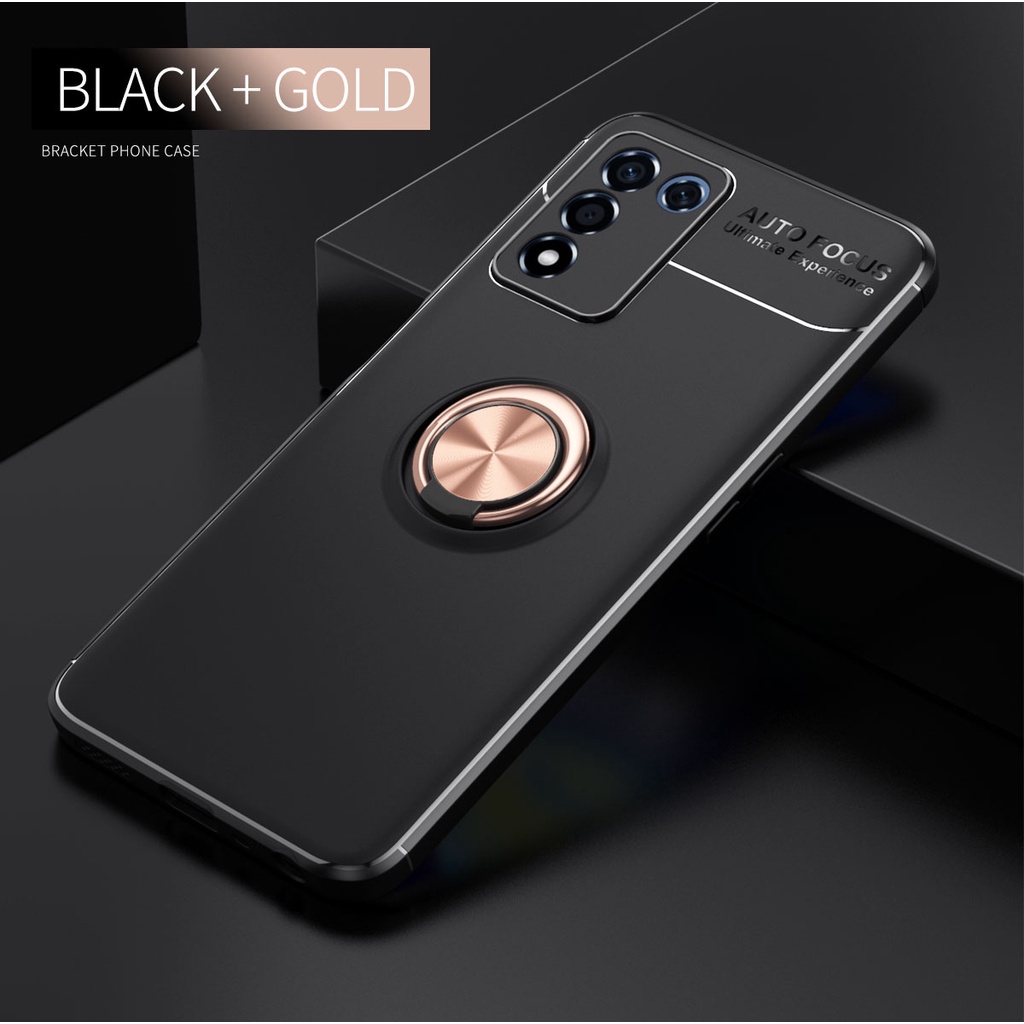 Ốp điện thoại TPU silicone có nhẫn đỡ từ tính cho Realme Q3s Q3 Q3i Q3 Pro Q3 Pro Carnival Narzo 50i Max