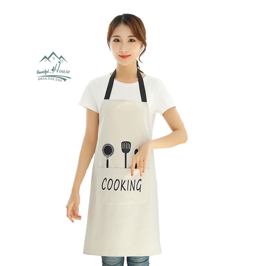 Tạp Dề Cooking [Nhiều Màu] - Vải Oxford Cao Cấp Chống Thấm Nước, Chống Bám Bẩn, Thời Trang Mẫu 1