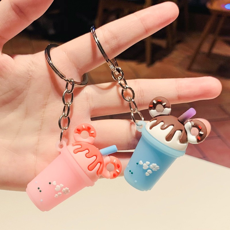 Móc Khoá Hình Ly Nước Dưa Hấu &amp; Đám Mây/ Charm Size Lớn