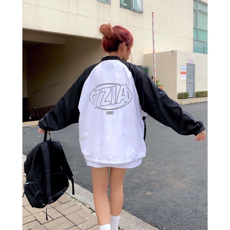 Áo Khoát Dù Nam Nữ Form Rộng 7ZIA, Áo Khoát Ulzzang Unisex Bomber 2 lớp chống nắng.