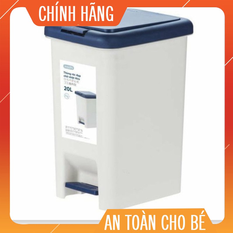 Thùng rác đạp chữ nhật Inochi 20L (tiêu chuẩn Nhật Bản)