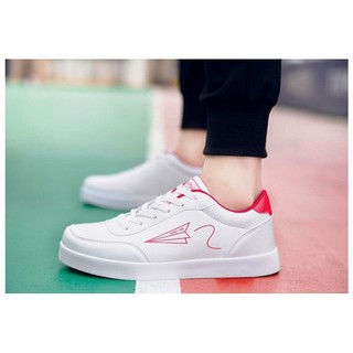 Giày thể thao nam sneaker ( Trắng - Gót đỏ ) +  [ FREESHIP ĐƠN 99K ]