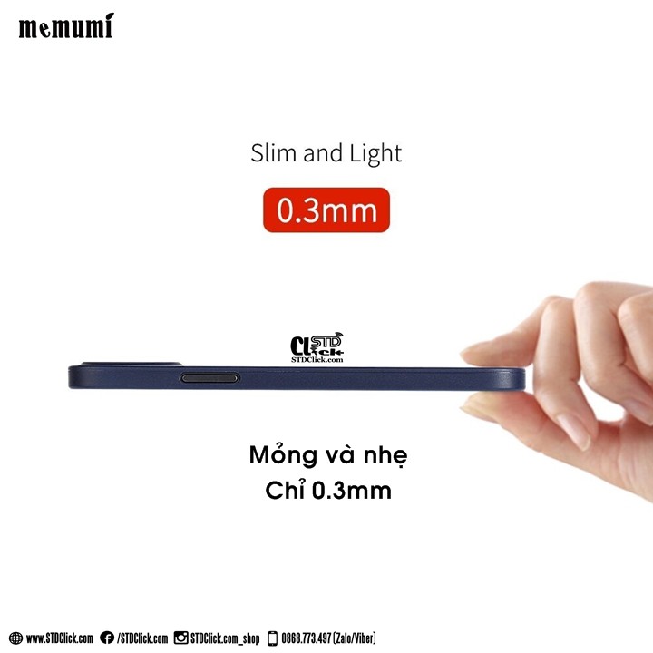 ỐP LƯNG IPHONE 12 PRO MEMUMI MỎNG LỤA CHÍNH HÃNG