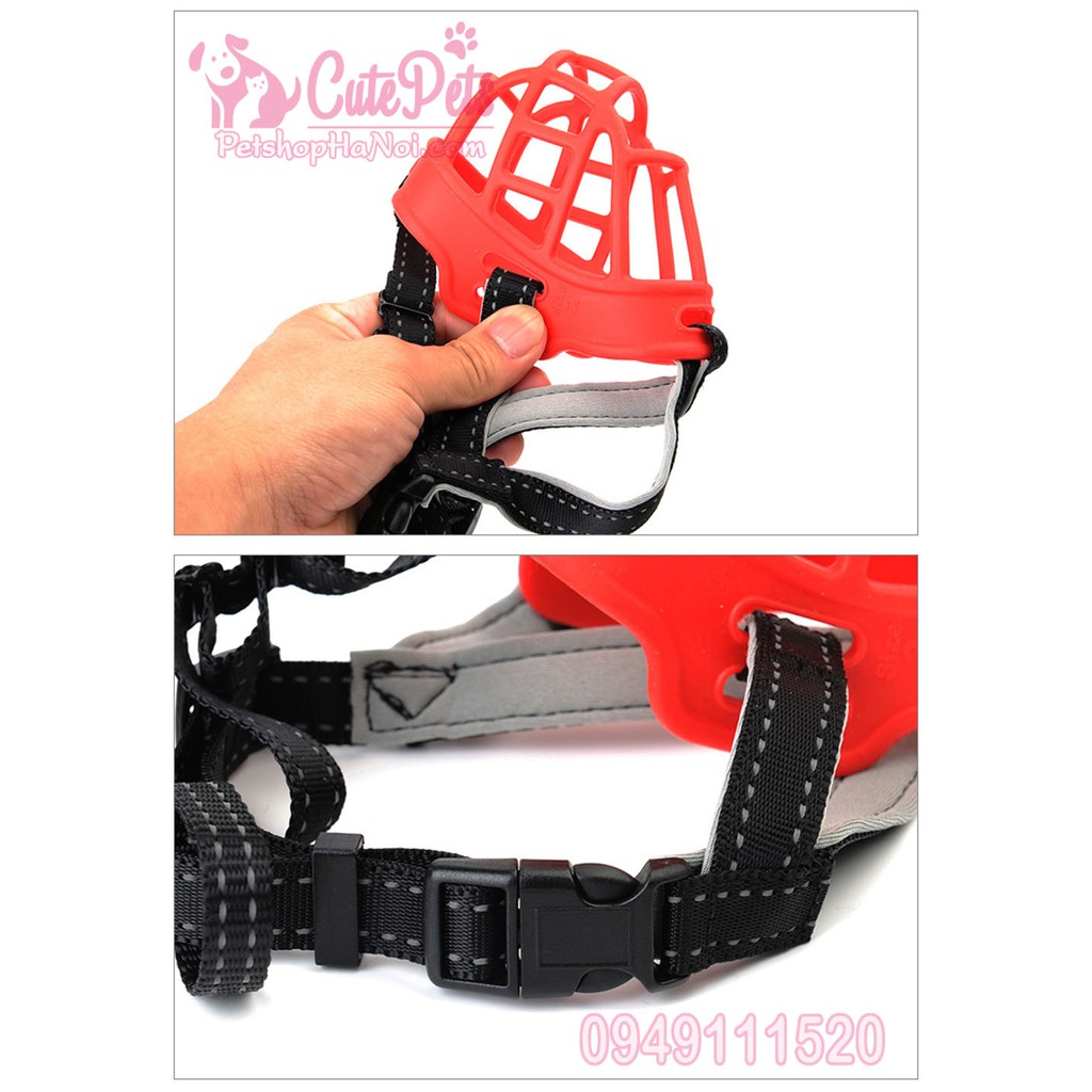 Rọ mõm silicon cao cấp Panda Dành cho chó - CutePets