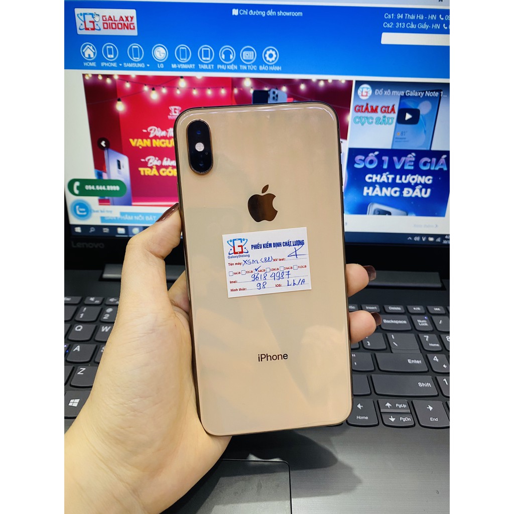 Điện thoại iPhone Xs Max 64GB Quốc Tế cũ 99% Bảo Hành 12 Tháng, 1 đổi 1 tự do 30 ngày